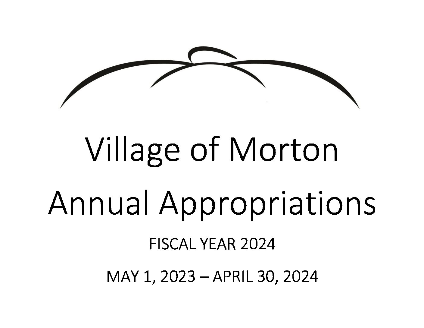 Annual Appropriation Ordinance Fiscal Year 2024 Village of Morton